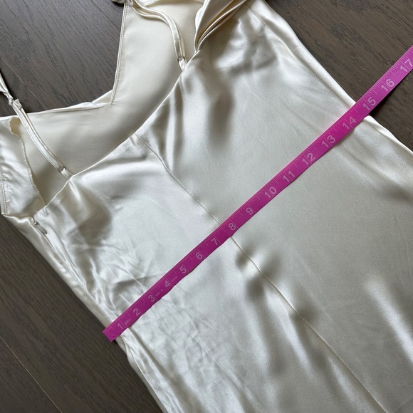 Reformation RONDA White Ivory Silk Maxi Dress Gown Size 6 Bridal Wedding w/ tag - Picture 13 of 16